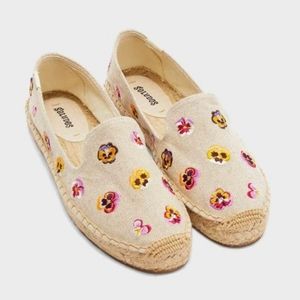 Soludos pansy garden smoking slippers flats